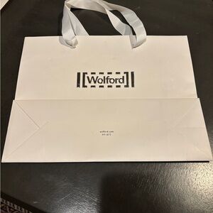 Wolford White Ribbon Handle Bag
